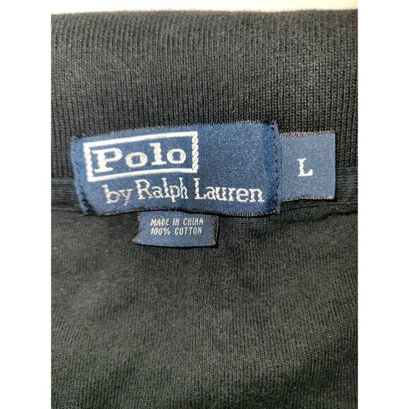 Polo Ralph Lauren Polo Men's Size L Black Terry Cloth Golf Golfer Preppy - Picture 4 of 8
